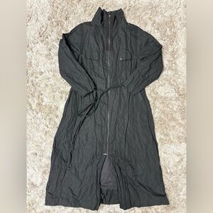 Sarah Pacini Black Trench Coat with attached belt